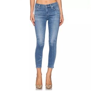 Citizens of Humanity Rocket Crop Skinny Jeans in Aura - Size 24